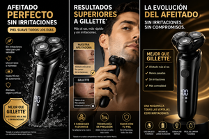 Afeitadora Eléctrica Suave y Sin Irritaciones