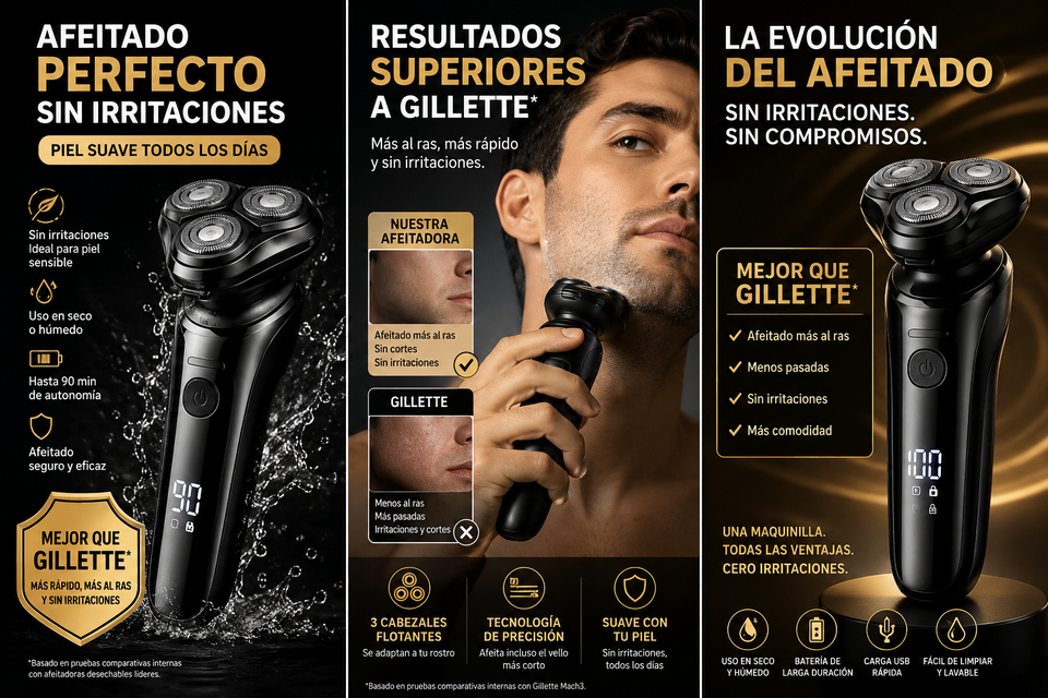Afeitadora Eléctrica Suave y Sin Irritaciones